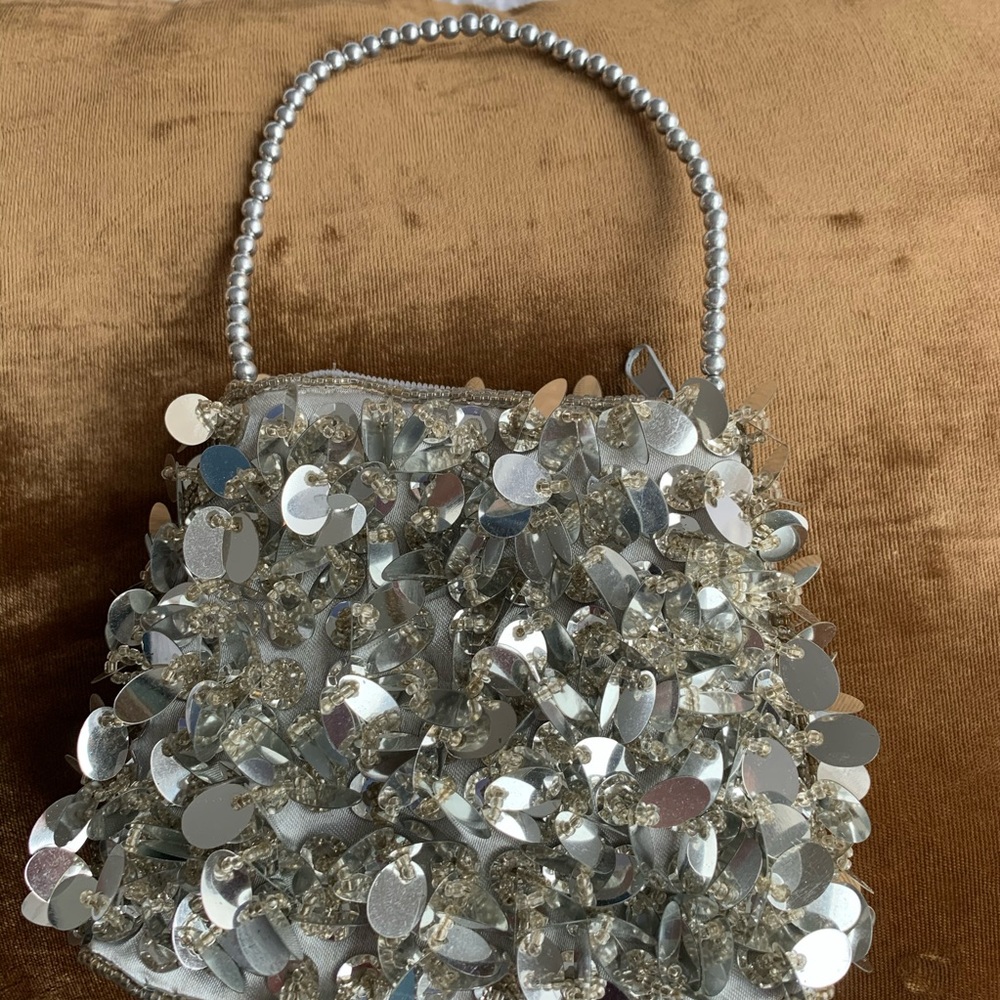 Sparkle Mini silver evening bag/purse